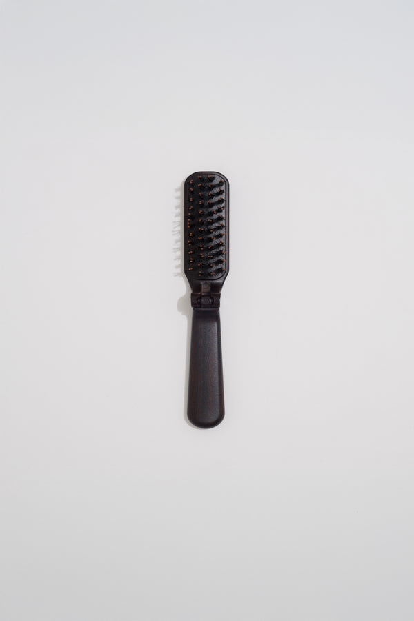 Folding Boar Bristle Hairbrush - Small