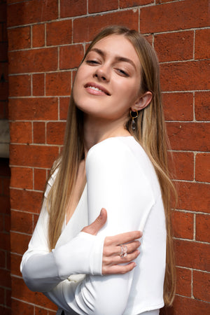 Selena Wrap Top - White