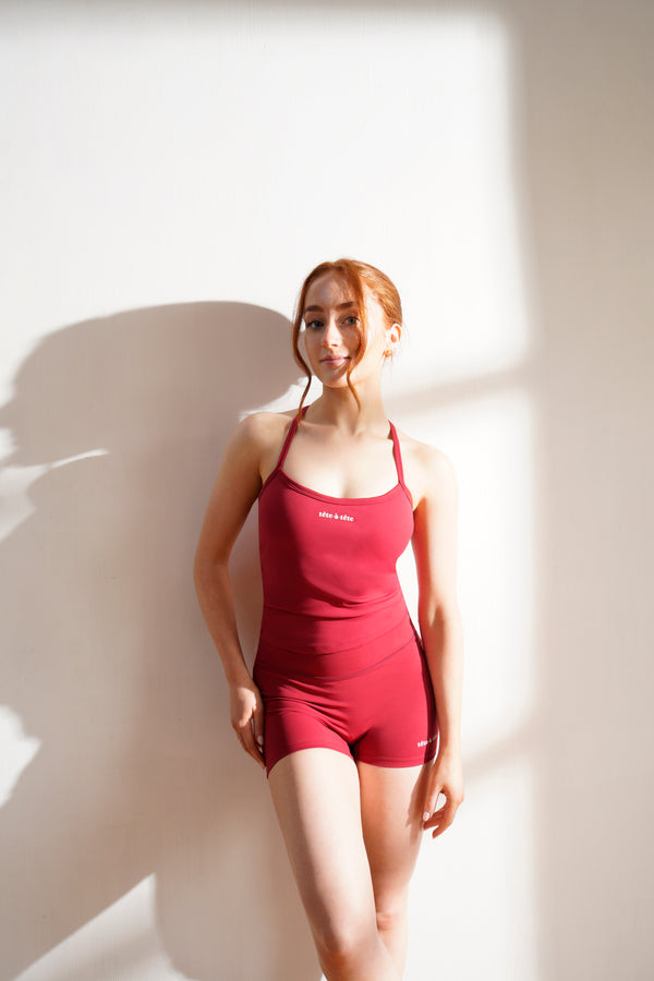 Hallie Strap Top - Burgundy