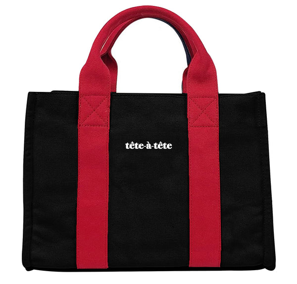 Sia Tote Bag - Black & Red