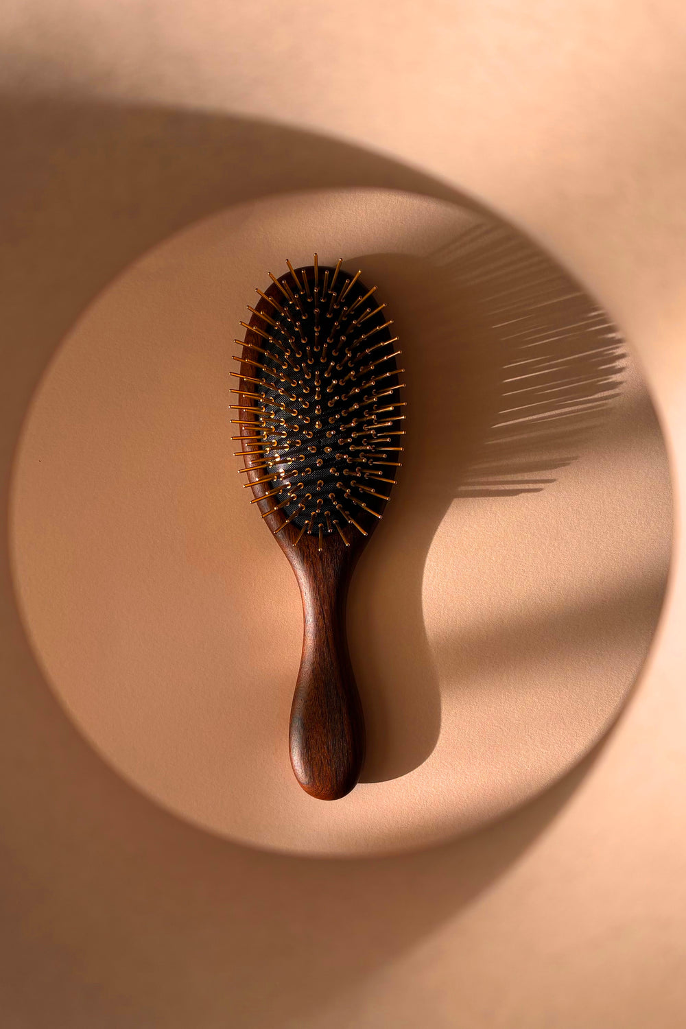 Teakwood Golden Hairbrush