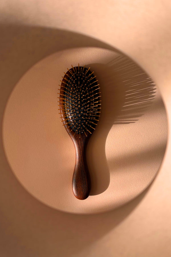 Teakwood Golden Hairbrush