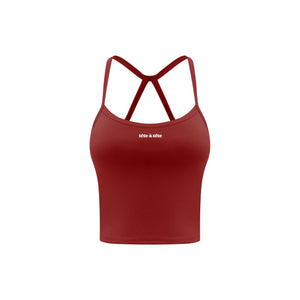 Hallie Strap Top - Burgundy