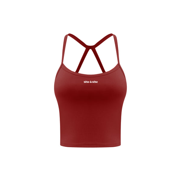 Hallie Strap Top - Burgundy