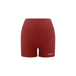 Hallie Biker Shorts - Burgundy