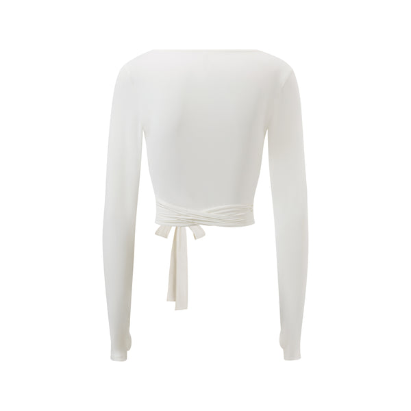 Selena Wrap Top - White