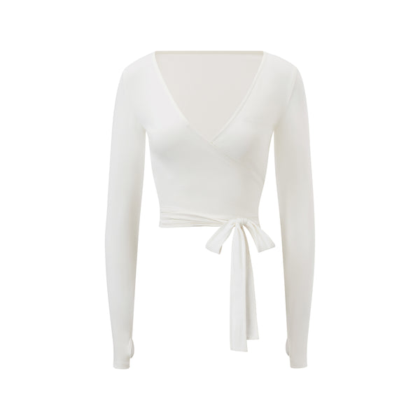 Selena Wrap Top - White