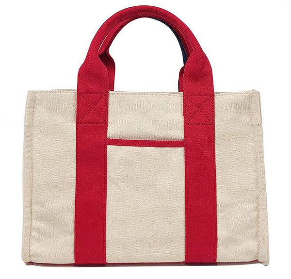 Sia Tote Bag - Creamy White & Red